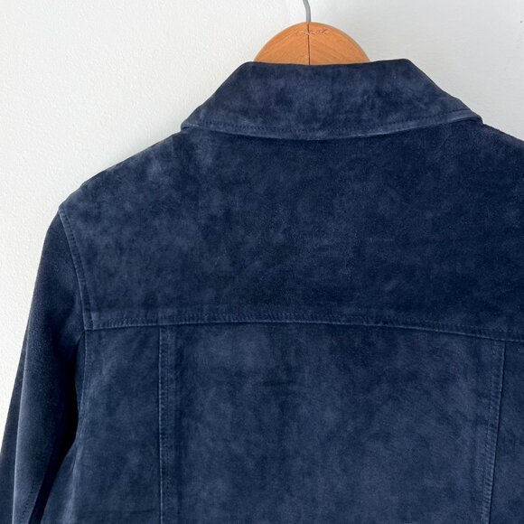 Vintage Suede Navy Blue Jacket - Picture 5 of 7